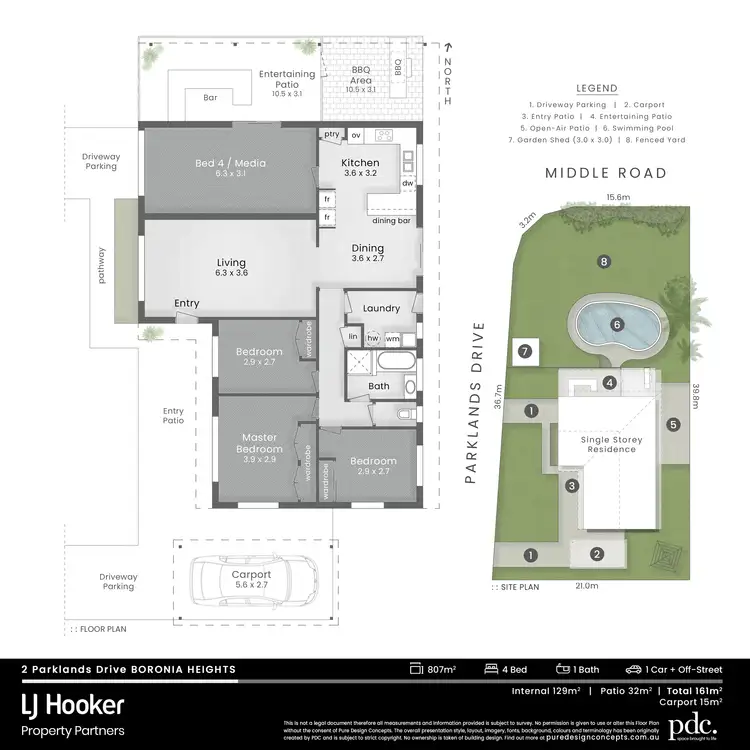 Floorplan of Homely house listing, 2 Parklands Drive, Boronia Heights QLD 4124