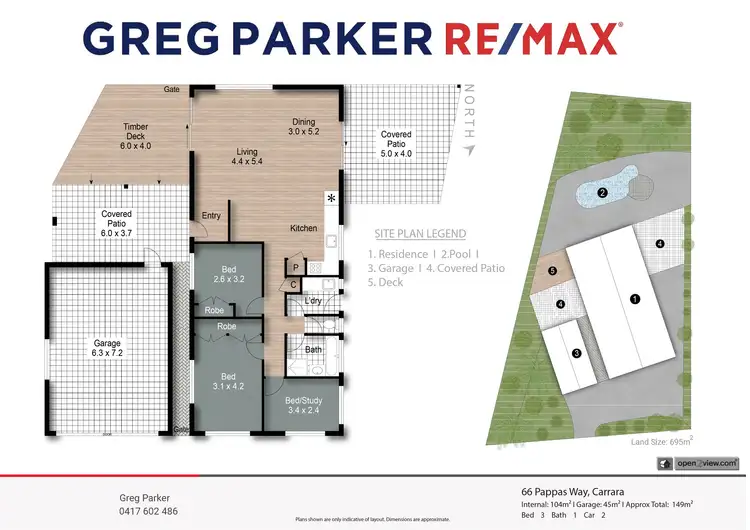 Floorplan of Homely house listing, 66 Pappas Way, Carrara QLD 4211