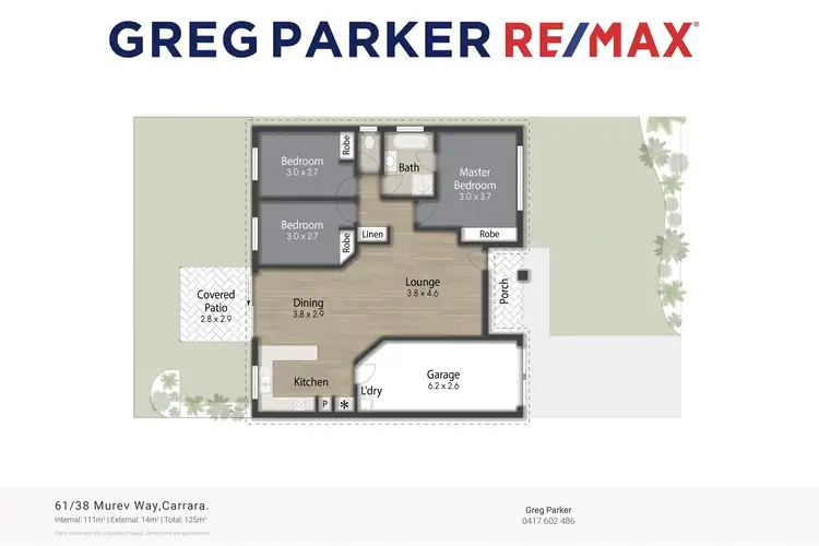 Floorplan of Homely townhouse listing, 61/38 Murev Way, Carrara QLD 4211