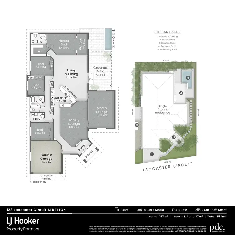 Floorplan of Homely house listing, 128 Lancaster Circuit, Stretton QLD 4116