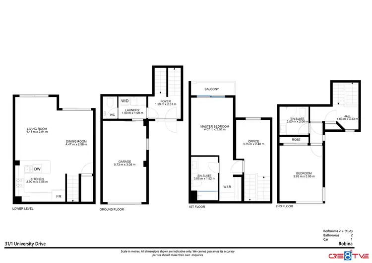 Floorplan of Homely townhouse listing, 31/1 University Drive, Robina QLD 4226