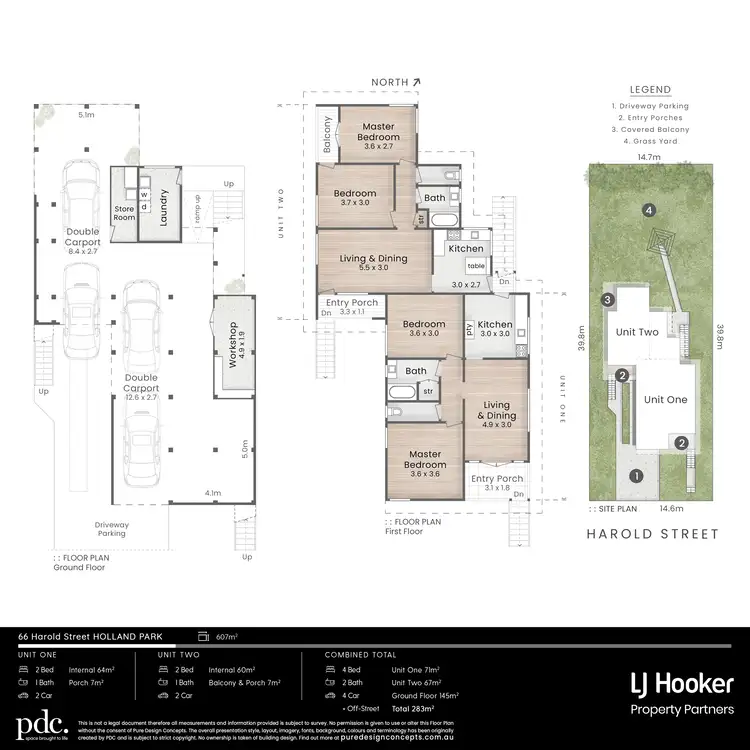 Floorplan of Homely semi-detached listing, 66 Harold Street, Holland Park QLD 4121