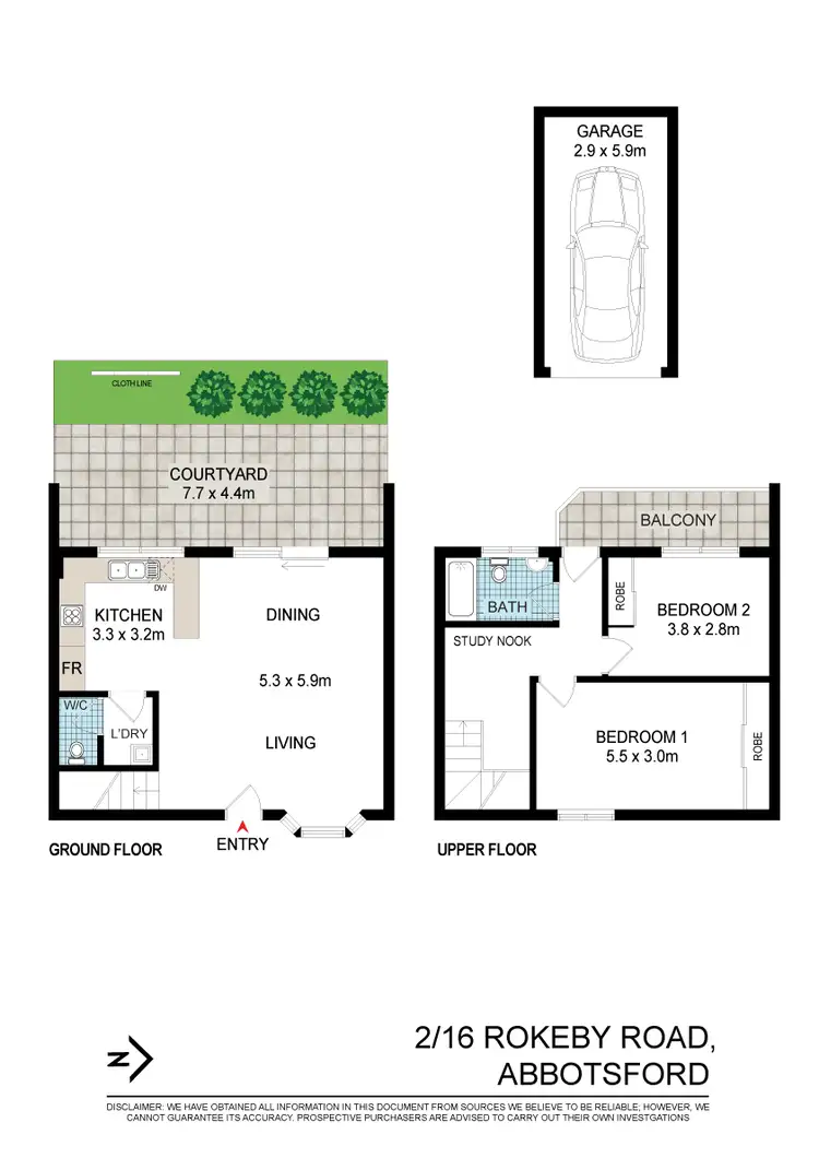 Floorplan of Homely house listing, 2/16 Rokeby Road, Abbotsford NSW 2046