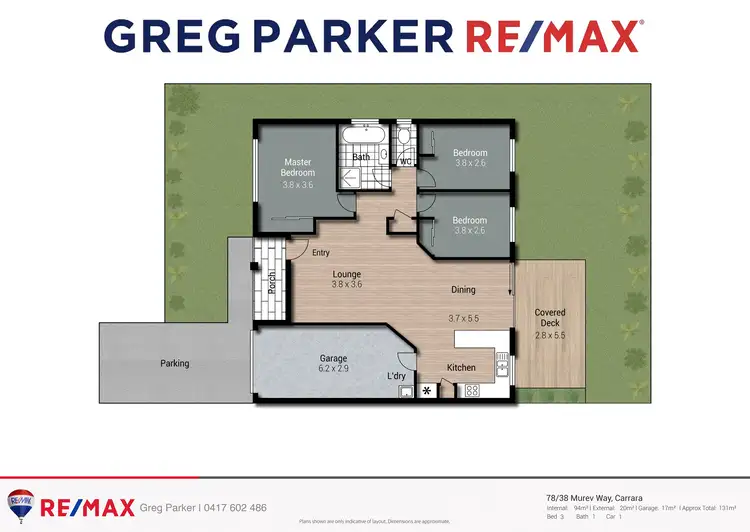 Floorplan of Homely townhouse listing, 78/38 Murev Way, Carrara QLD 4211