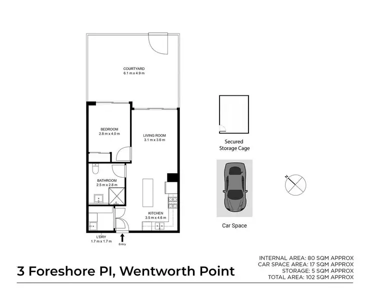Floorplan of Homely apartment listing, 3 Foreshore Place, Wentworth Point NSW 2127