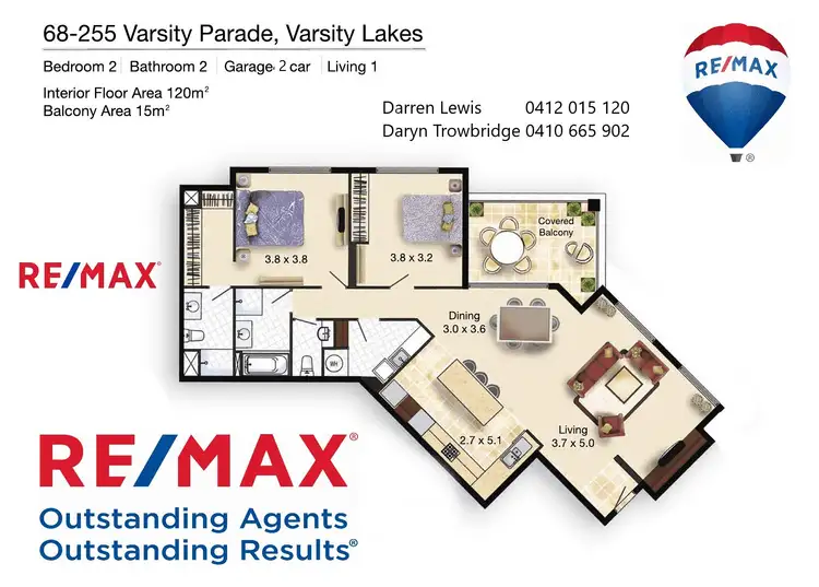 Floorplan of Homely apartment listing, 68/255 Varsity Parade, Varsity Lakes QLD 4227