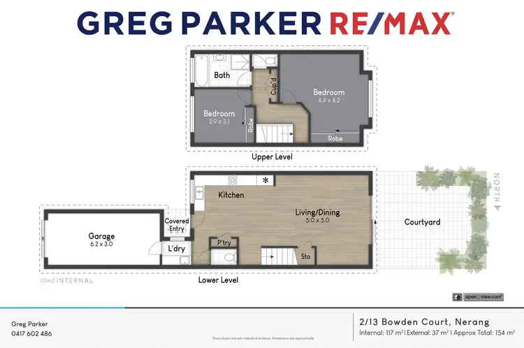 Floorplan of Homely townhouse listing, 2/13 Bowden Court, Nerang QLD 4211