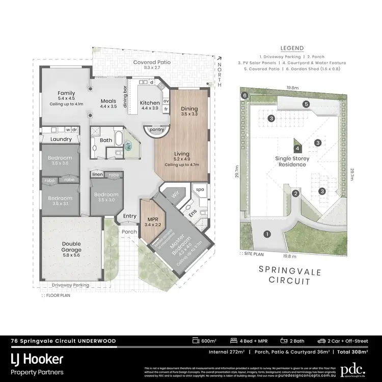 Floorplan of Homely house listing, 76 Springvale Circuit, Underwood QLD 4119