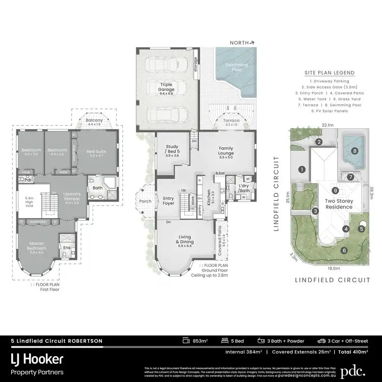 Floorplan of Homely house listing, 5 Lindfield Circuit, Robertson QLD 4109