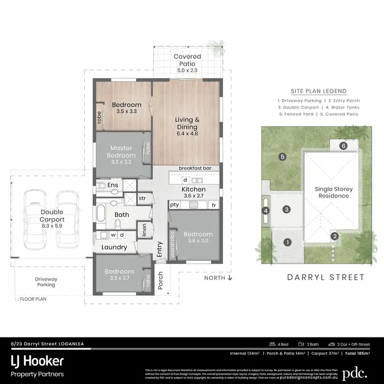 Floorplan of Homely villa listing, 6/23 Darryl Street, Loganlea QLD 4131