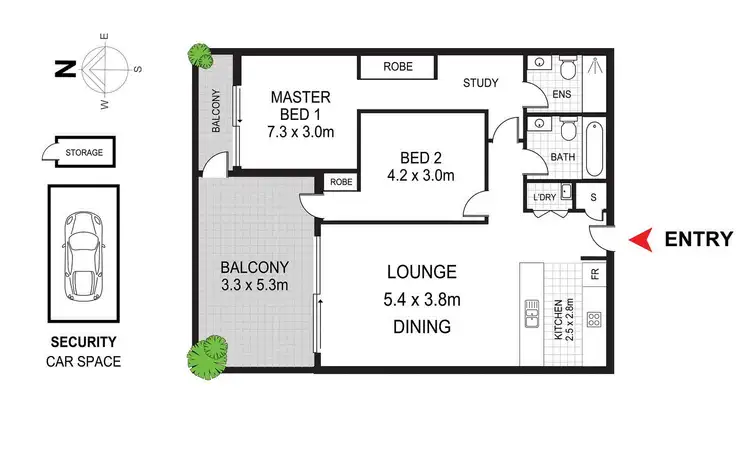 Floorplan of Homely apartment listing, 407/1 Gauthorpe Street, Rhodes NSW 2138
