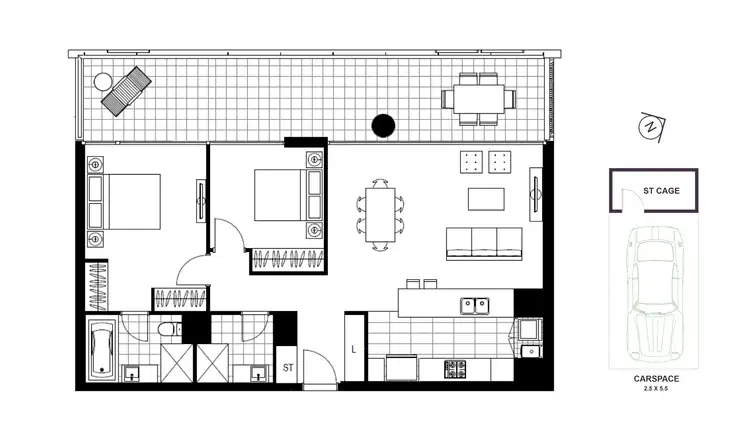 Floorplan of Homely apartment listing, 1210/7 Rider Blvd, Rhodes NSW 2138