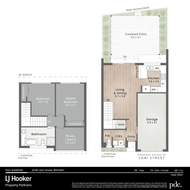 Floorplan of Homely townhouse listing, 2/38 Lani Street, Wishart QLD 4122