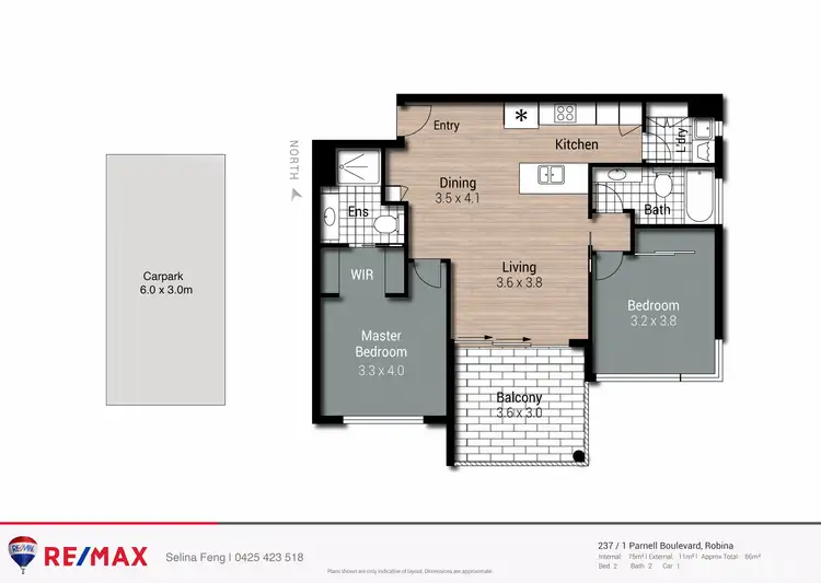 Floorplan of Homely unit listing, 237/1-25 Parnell Boulevard, Robina QLD 4226