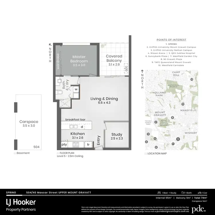 Floorplan of Homely apartment listing, 504/40 Mascar Street, Upper Mount Gravatt QLD 4122