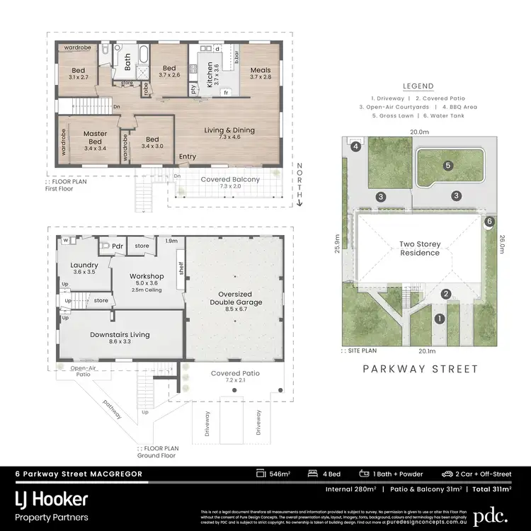 Floorplan of Homely house listing, 6 Parkway Street, Macgregor QLD 4109