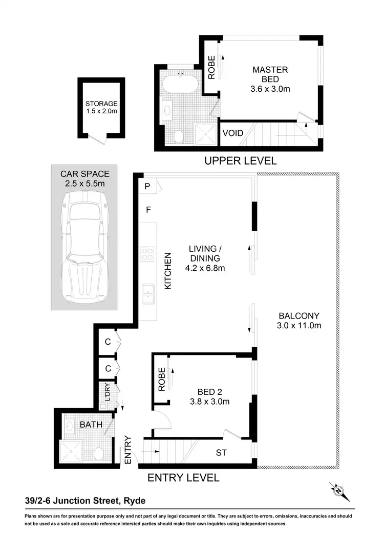 Floorplan of Homely apartment listing, 39/2 Junction St, Ryde NSW 2112