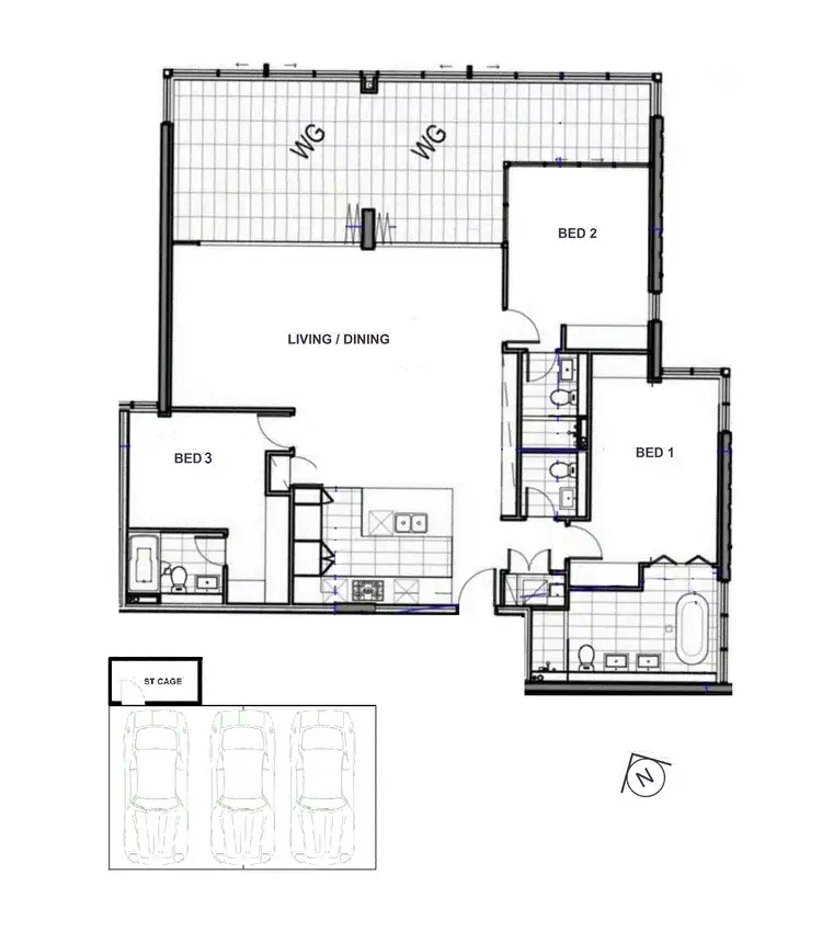 Floorplan of Homely apartment listing, 2704/18 Footbridge Blvd, Wentworth Point NSW 2127