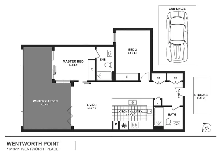 Floorplan of Homely apartment listing, 1613/11 Wentworth place, Wentworth Point NSW 2127