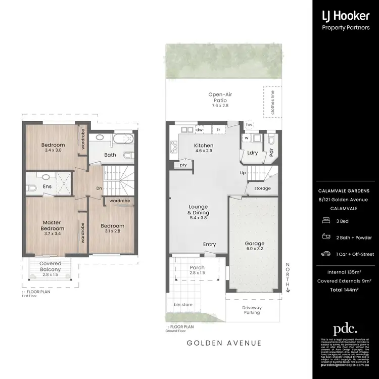 Floorplan of Homely townhouse listing, 8/121 Golden Avenue, Calamvale QLD 4116