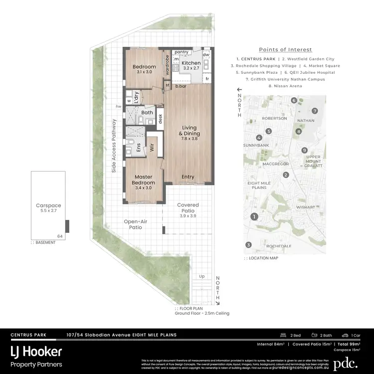 Floorplan of Homely apartment listing, 107/54 Slobodian Avenue, Eight Mile Plains QLD 4113
