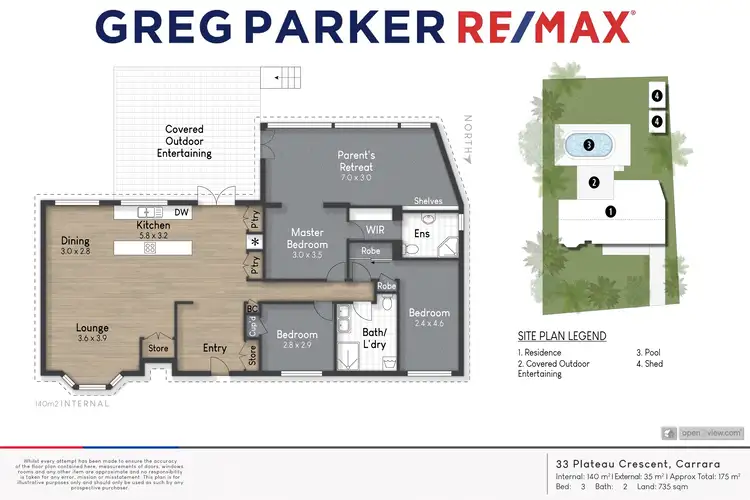 Floorplan of Homely house listing, 33 Plateau Crescent, Carrara QLD 4211