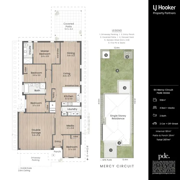 Floorplan of Homely house listing, 64 Mercy Circuit, Park Ridge QLD 4125