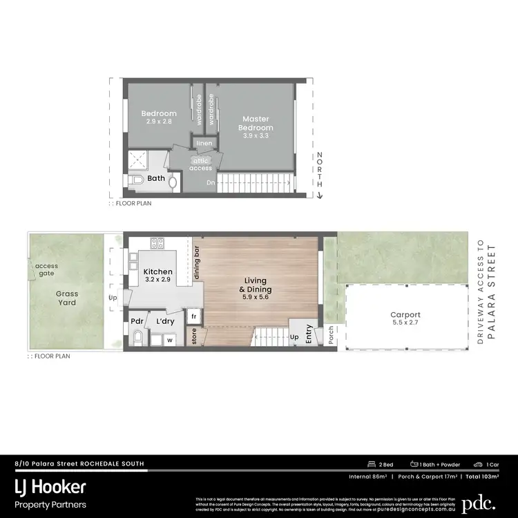 Floorplan of Homely townhouse listing, 8/10 Palara Street, Rochedale South QLD 4123