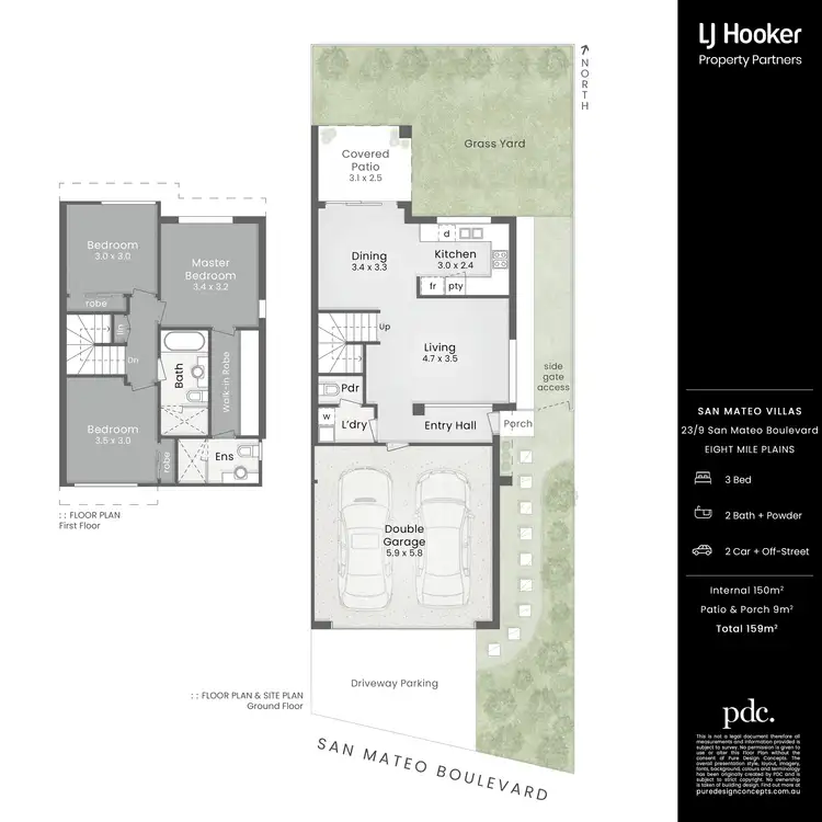 Floorplan of Homely townhouse listing, 23/9 San Mateo Blvd, Eight Mile Plains QLD 4113