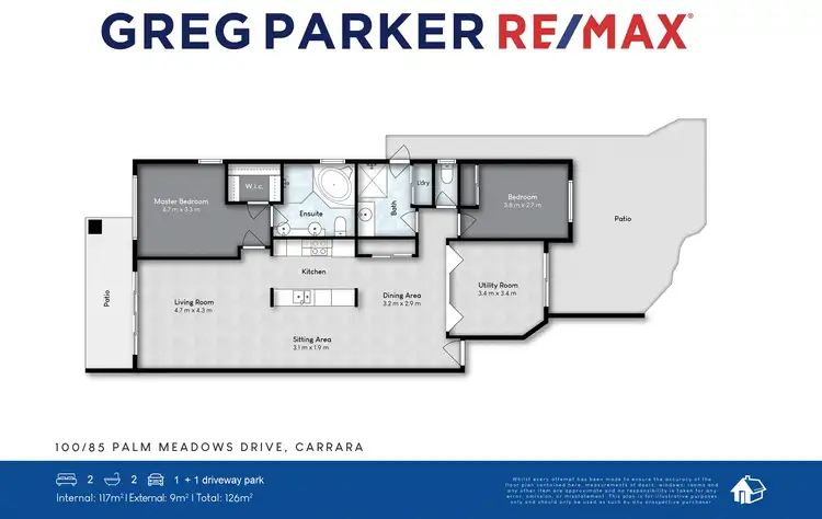 Floorplan of Homely townhouse listing, 100/85 Palm Meadows Drive, Carrara QLD 4211