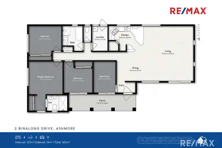 Floorplan of Homely house listing, 2 Binalong Drive, Ashmore QLD 4214
