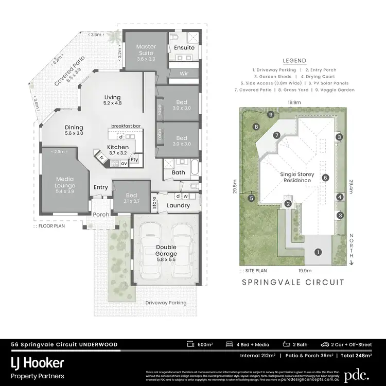 Floorplan of Homely house listing, 56 Springvale Circuit, Underwood QLD 4119