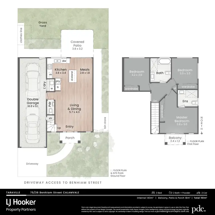 Floorplan of Homely townhouse listing, 75/36 Benhiam Street, Calamvale QLD 4116
