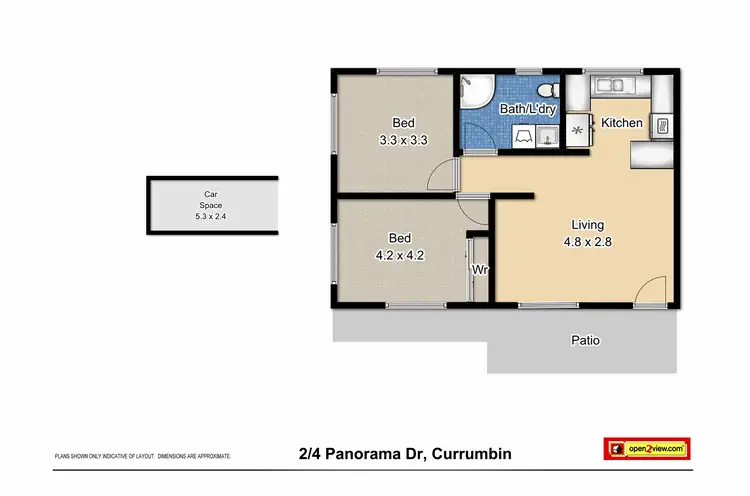 Floorplan of Homely unit listing, 2/4 Panorama Drive, Currumbin QLD 4223
