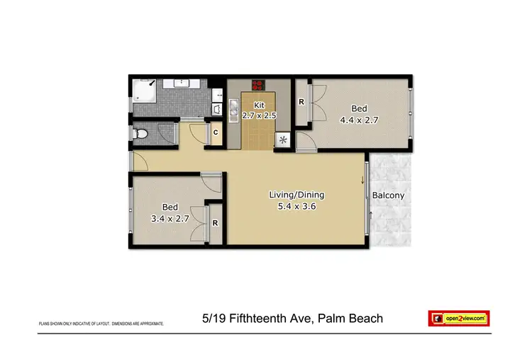 Floorplan of Homely unit listing, 5/19 Fifteenth Avenue, Palm Beach QLD 4221