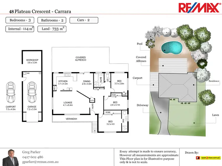 Floorplan of Homely house listing, 48 Plateau Crescent, Carrara QLD 4211