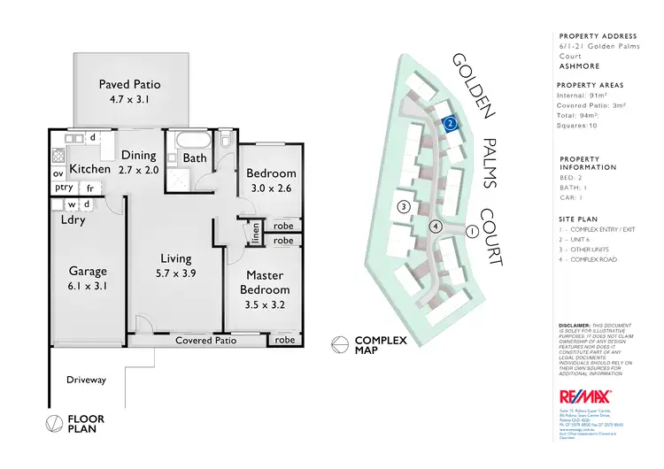 Floorplan of Homely villa listing, 6/1-25 Golden Palms Court, Ashmore QLD 4214