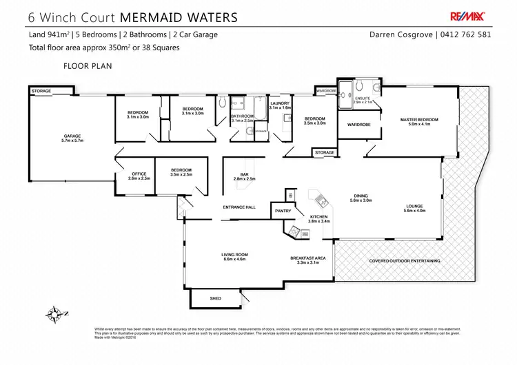 Floorplan of Homely house listing, 6 Winch Court, Mermaid Waters QLD 4218