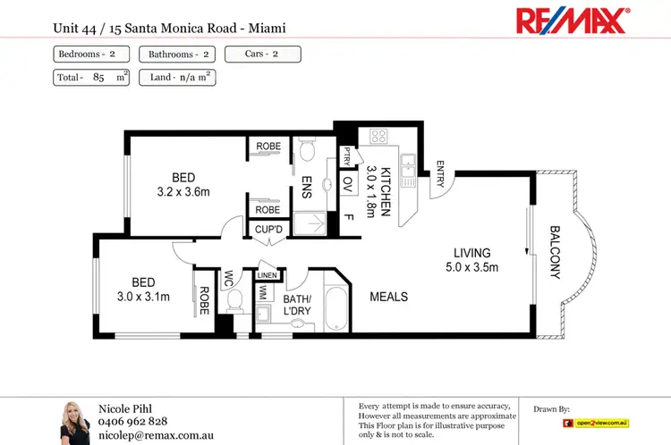 Floorplan of Homely apartment listing, 44/15 Santa Monica Road, Miami QLD 4220