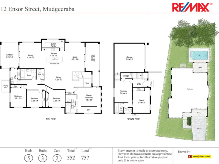 Floorplan of Homely house listing, 12 Ensor Street, Mudgeeraba QLD 4213