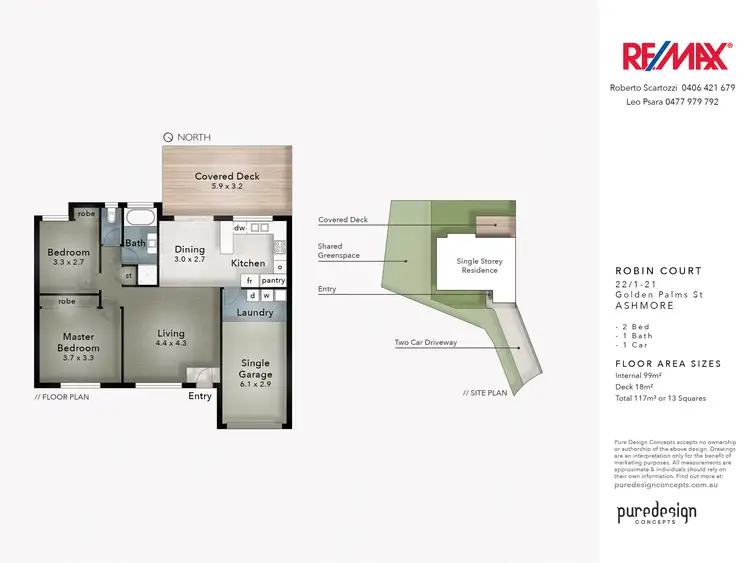 Floorplan of Homely villa listing, 22/1-21 Golden Palms Court, Ashmore QLD 4214