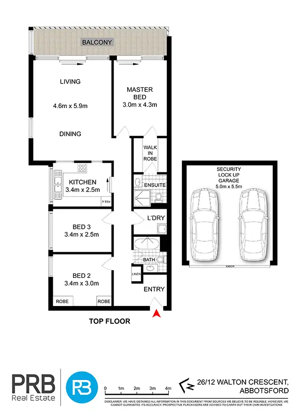 Floorplan of Homely unit listing, 26/12 Walton Crescent, Abbotsford NSW 2046