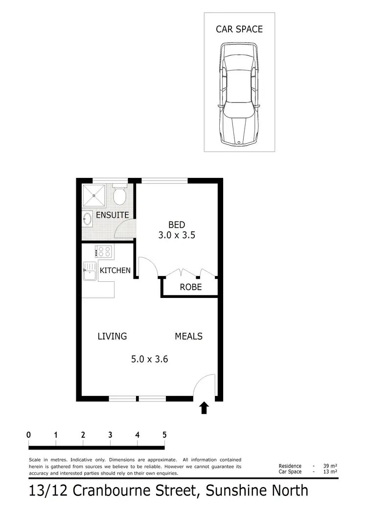 Floorplan of Homely unit listing, 13/12-14 Cranbourne Avenue, Sunshine North VIC 3020