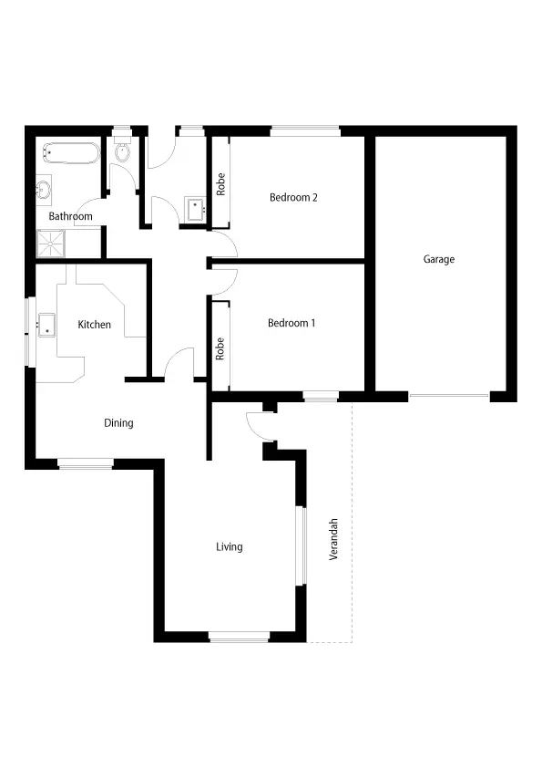 Floorplan of Homely unit listing, 14/3 Peter Street, Warrnambool VIC 3280