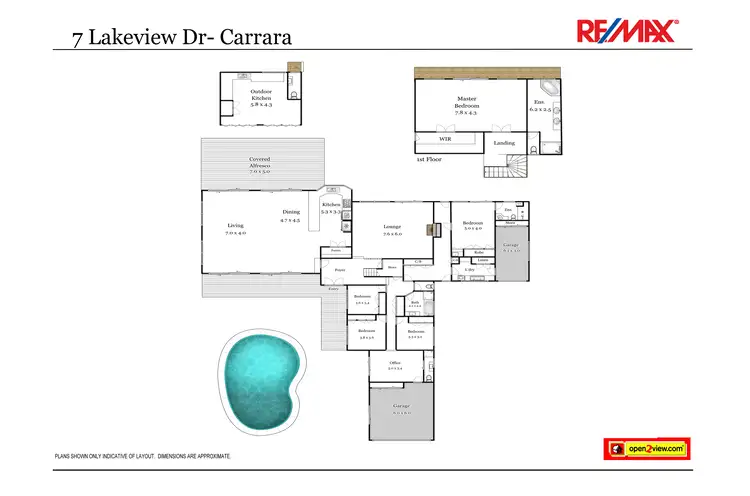 Floorplan of Homely house listing, 7 Lakeview Drive, Carrara QLD 4211
