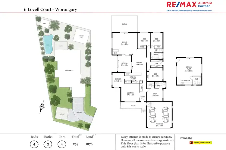 Floorplan of Homely house listing, 6 Lovell Court, Worongary QLD 4213