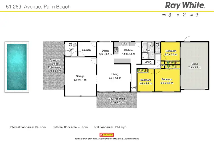 Floorplan of Homely house listing, 51 Twenty Sixth Avenue, Palm Beach QLD 4221