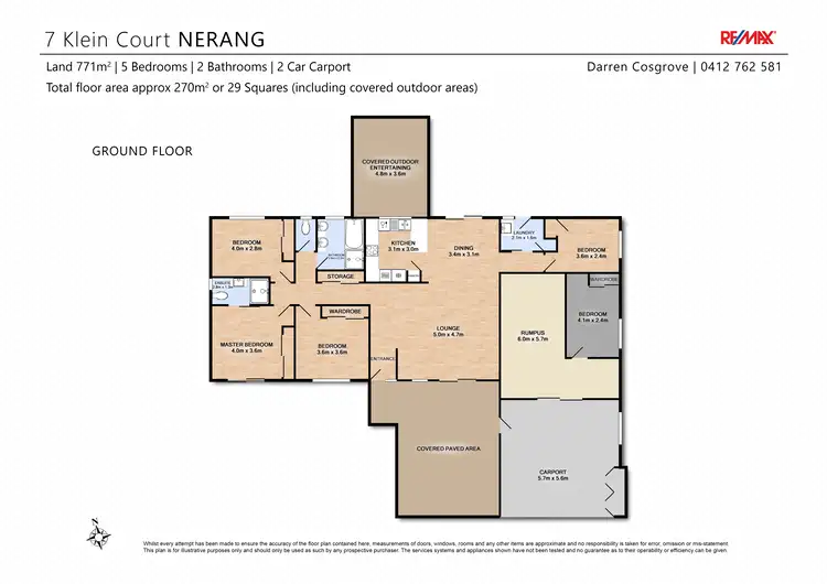 Floorplan of Homely house listing, 7 Klein Court, Nerang QLD 4211