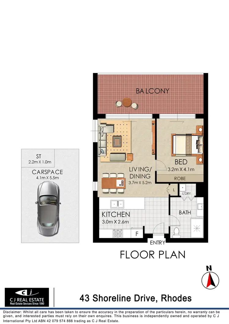 Floorplan of Homely apartment listing, 306/43 Shoreline Drive, Rhodes NSW 2138