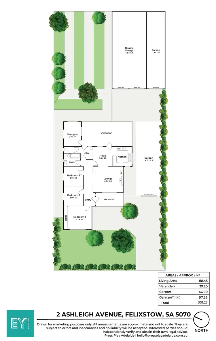 Floorplan of Homely house listing, 2 Ashleigh Ave, Felixstow SA 5070
